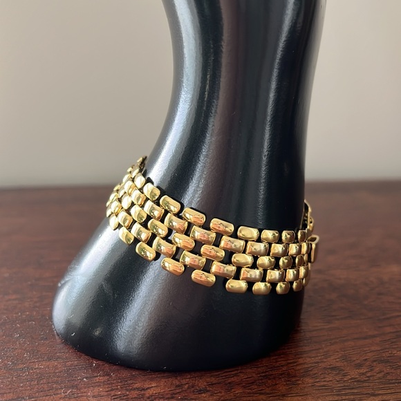 Panther link chain bracelet gold tone - Picture 5 of 11